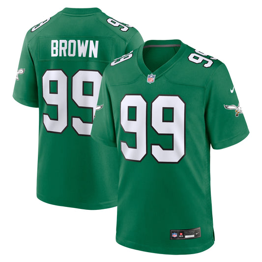 Jerome Brown Philadelphia Eagles Retired Player Alternate Game Jersey - Kelly Green | Stitched Football Jersey TJS0658