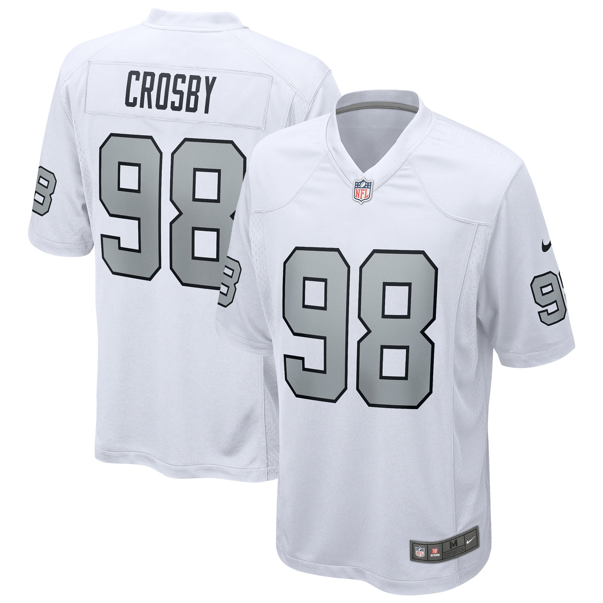 Maxx Crosby Las Vegas Raiders Alternate Game Jersey - White | Stitched Football Jersey TJS0674