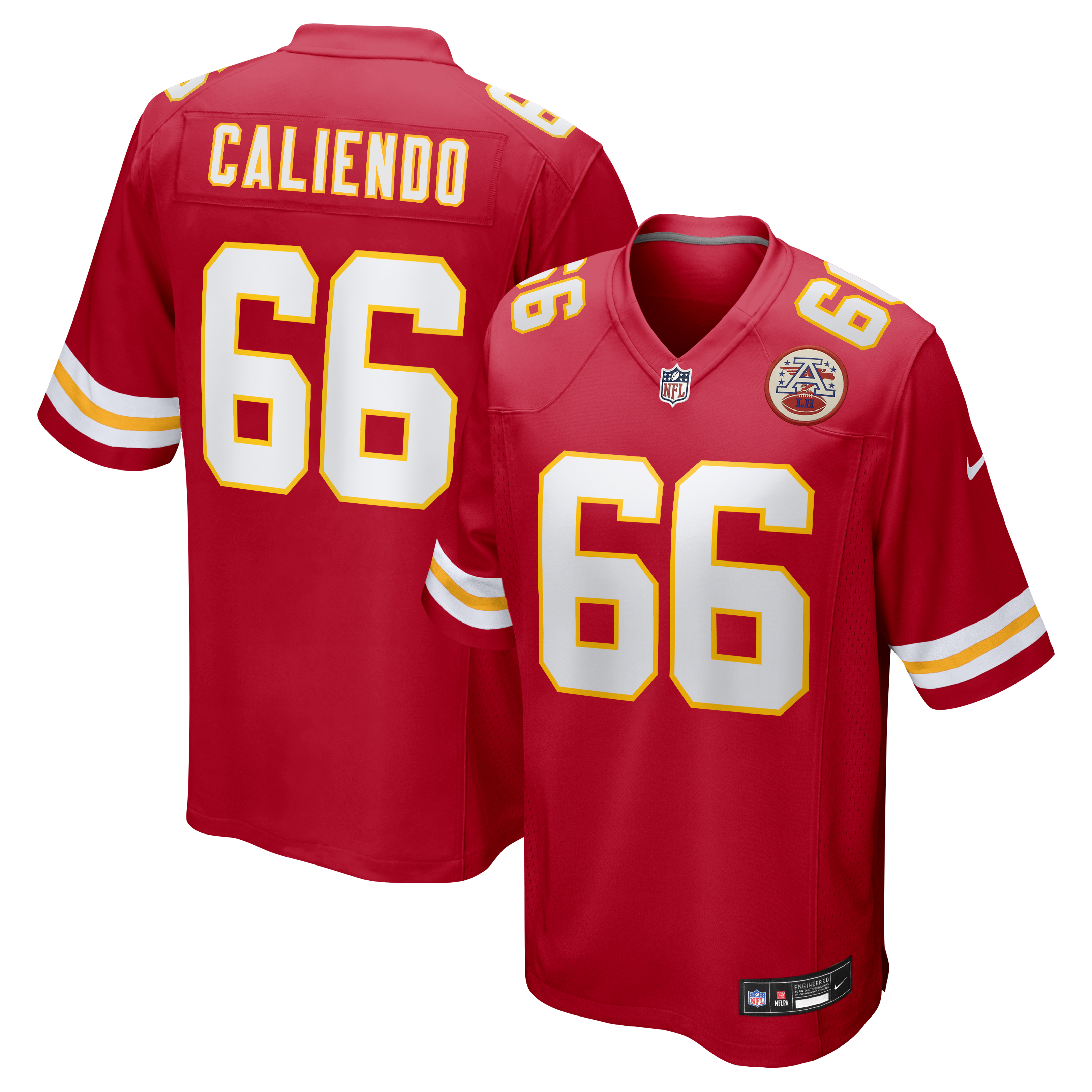 Mike Caliendo Kansas City Chiefs Game Player Jersey - Red | Stitched Football Jersey TJS0723