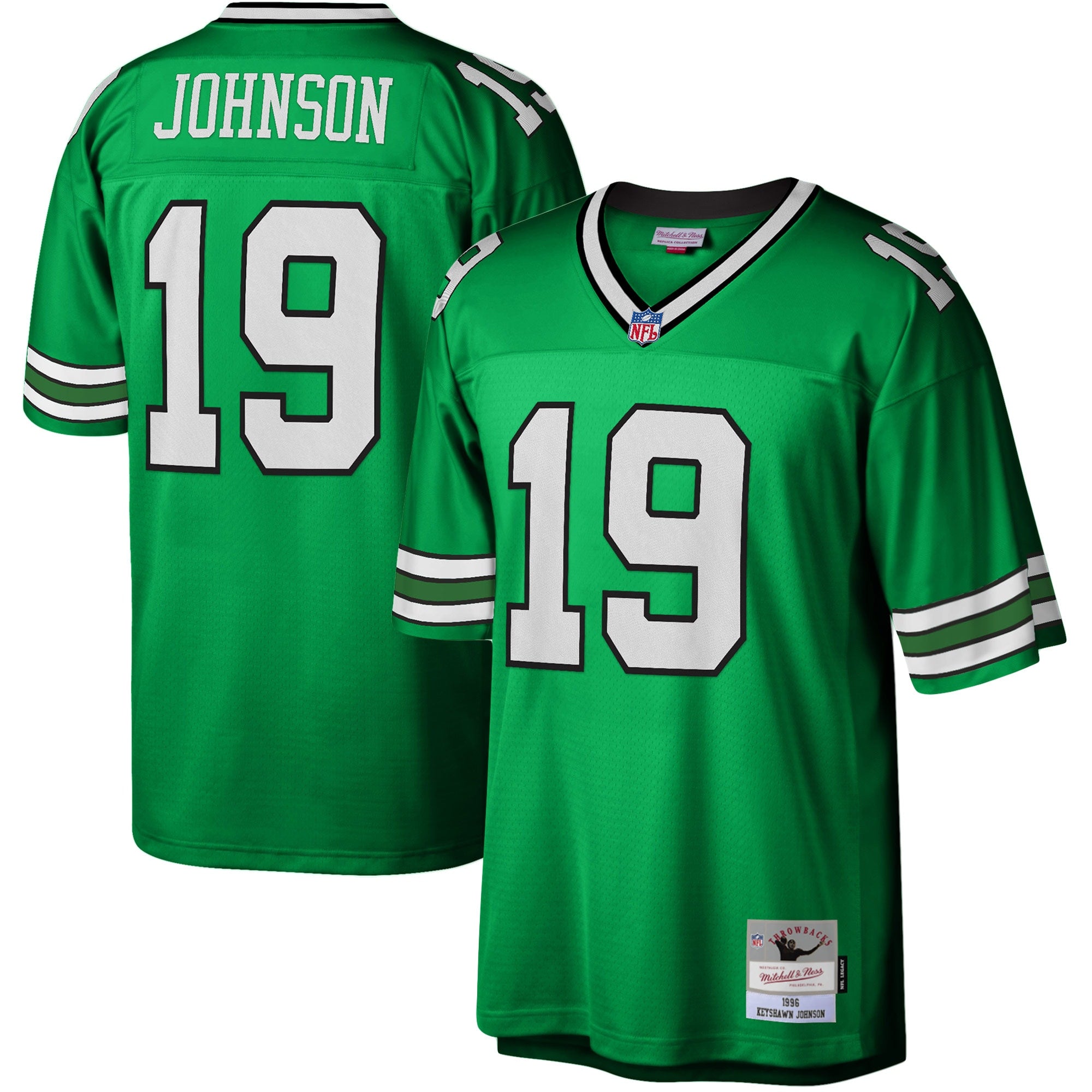 Keyshawn Johnson New York Jets M & N Legacy Replica Jersey - Kelly Green | Stitched Football Jersey TJS0662