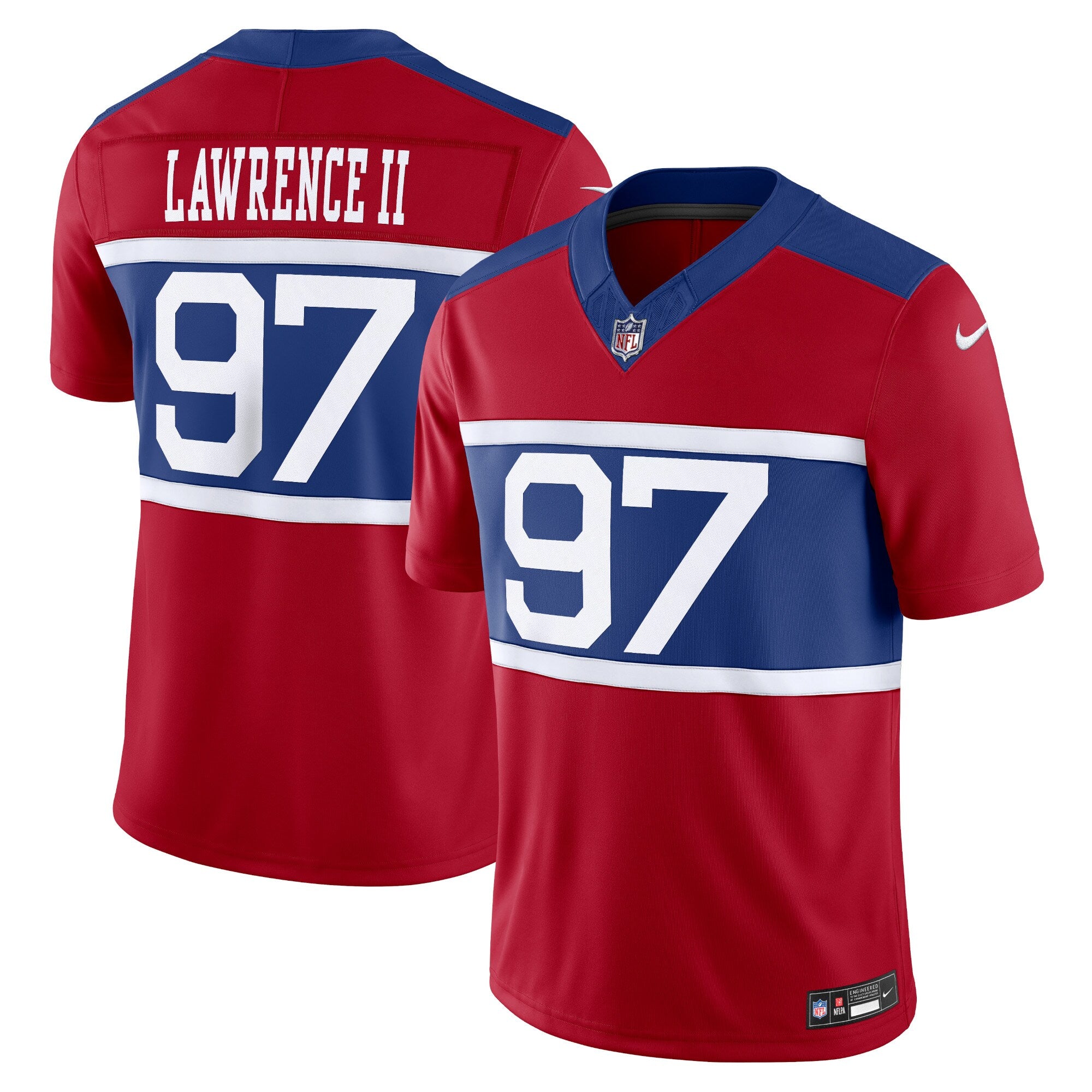 Dexter Lawrence II New York Giants Alternate Vapor F.U.S.E. Limited Jersey - Century Red | Stitched Football Jersey TJS0726