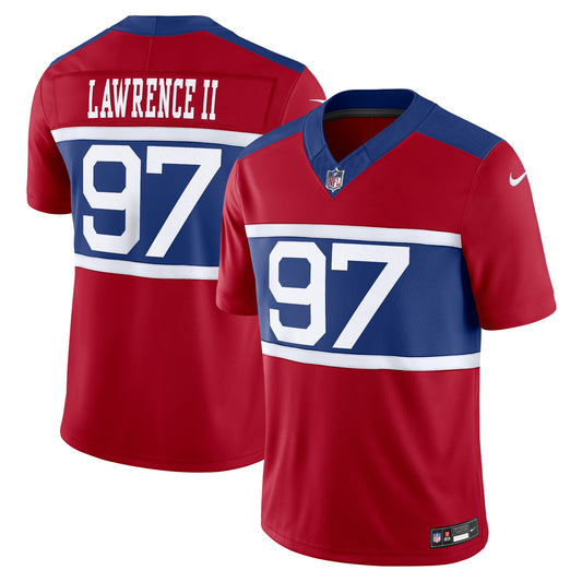 Dexter Lawrence II New York Giants Alternate Vapor F.U.S.E. Limited Jersey - Century Red | Stitched Football Jersey TJS0726