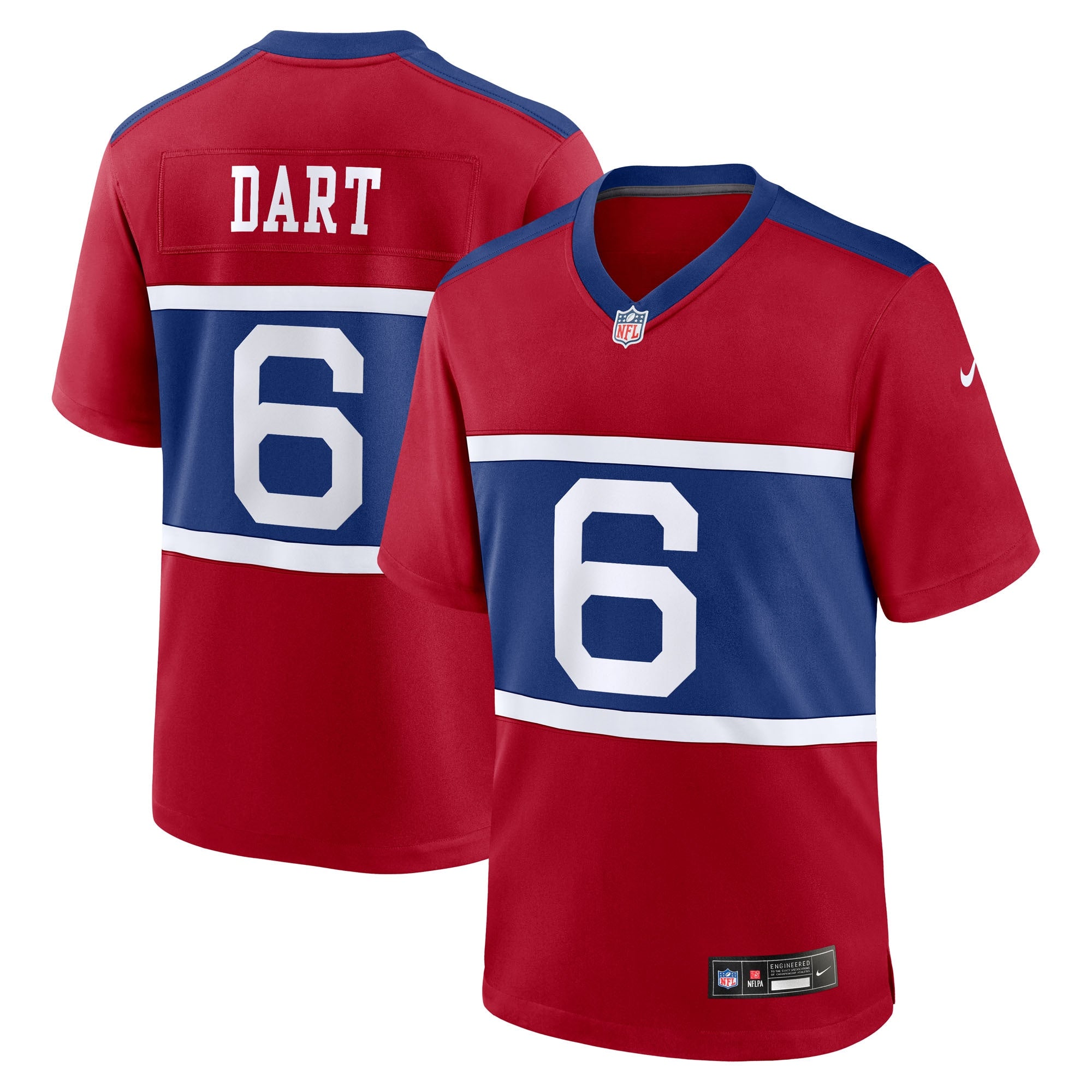 Jaxson Dart New York Giants Alternate Century Red Game Jersey - Red | Stitched Football Jersey TJS0666