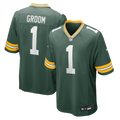 Number 1 Groom Green Bay Packers Game Jersey - Green | Stitched Football Jersey TJS0791