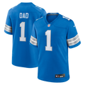 Number 1 Dad Detroit Lions Game Jersey - Blue | Stitched Football Jersey TJS0754