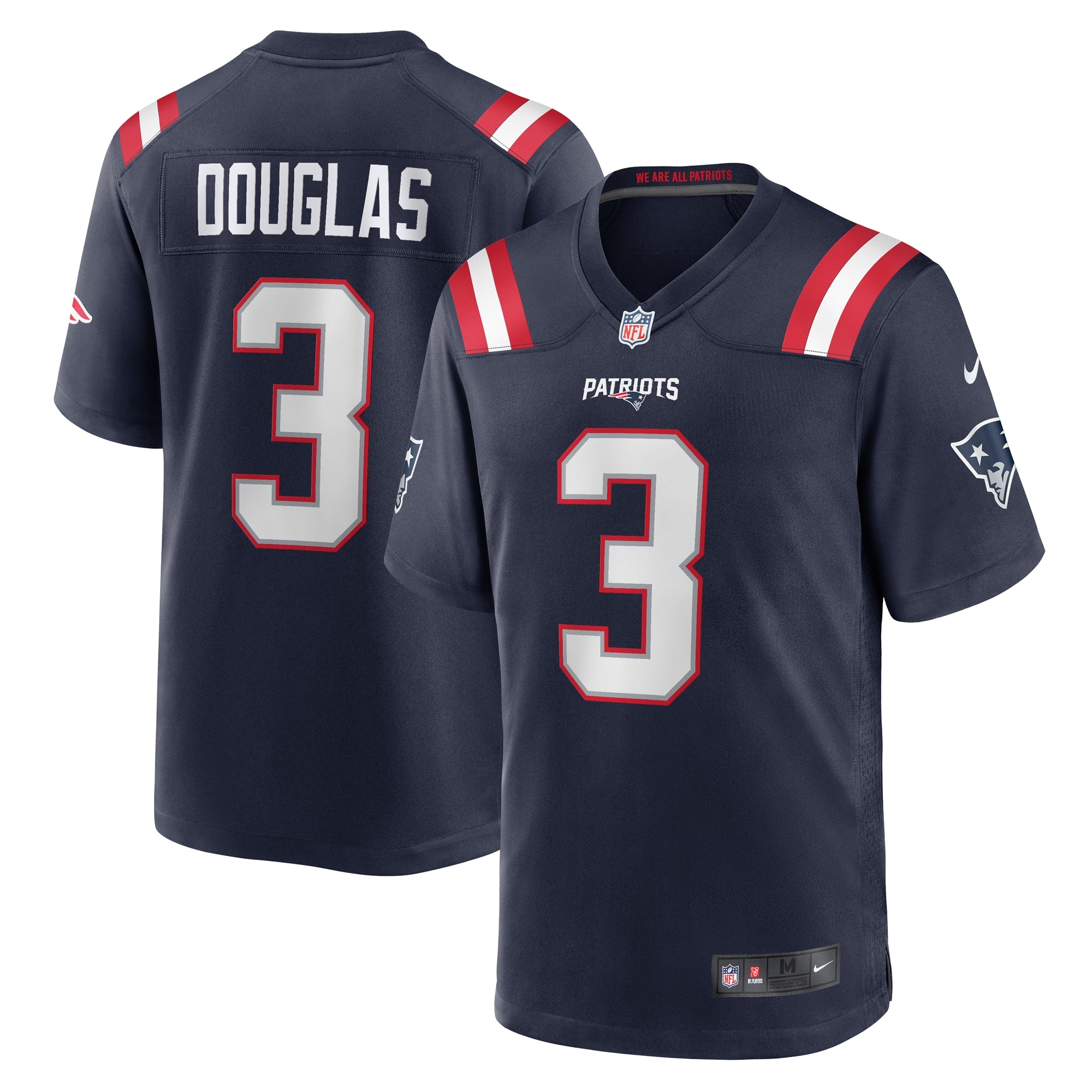 Demario Douglas New England Patriots Game Jersey - Navy | Stitched Football Jersey TJS0616