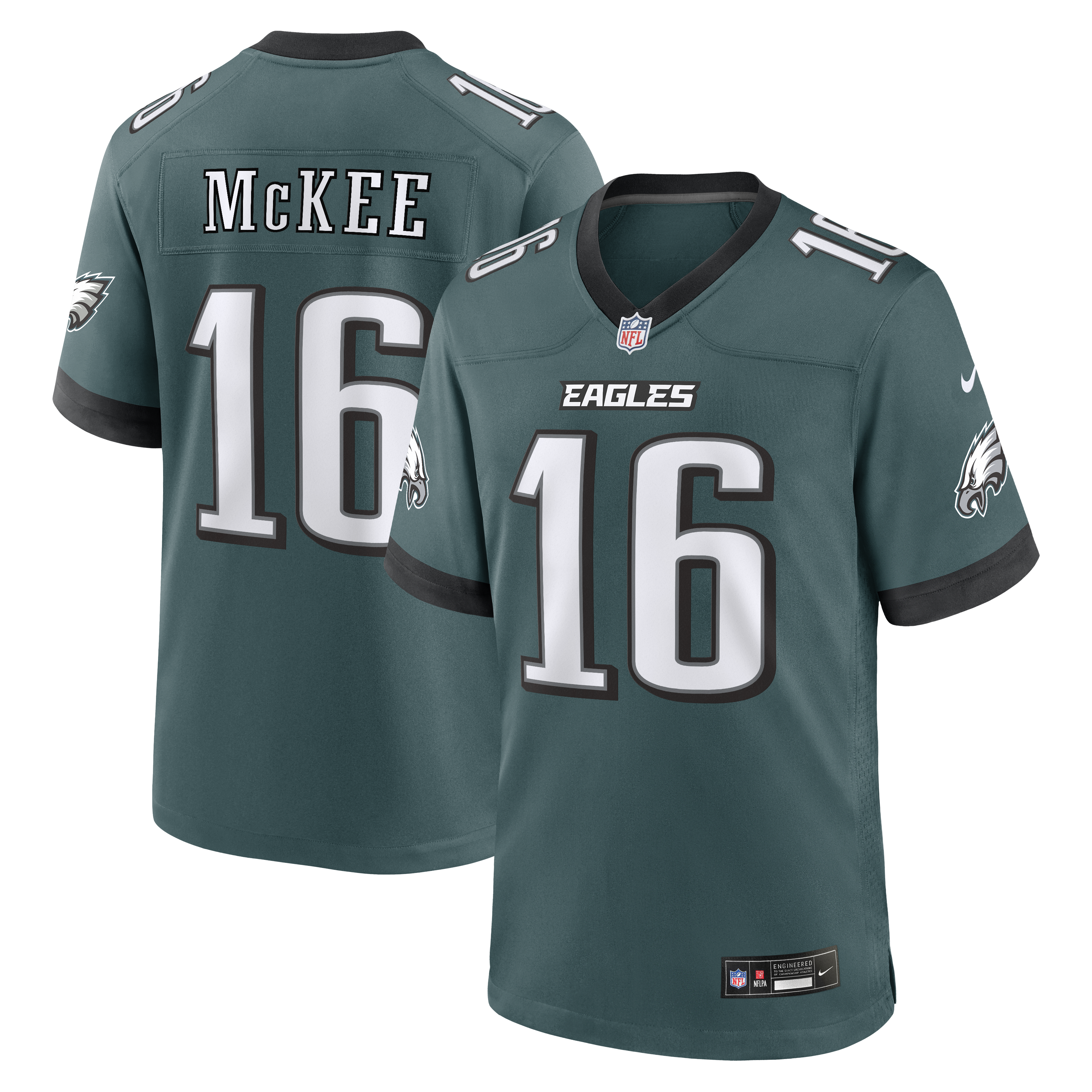 Tanner McKee Philadelphia Eagles Team Game Jersey - Midnight Green | Stitched Football Jersey TJS0622