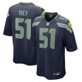 Jared Ivey Seattle Seahawks Team Game Jersey - College Navy | Stitched Football Jersey TJS0642