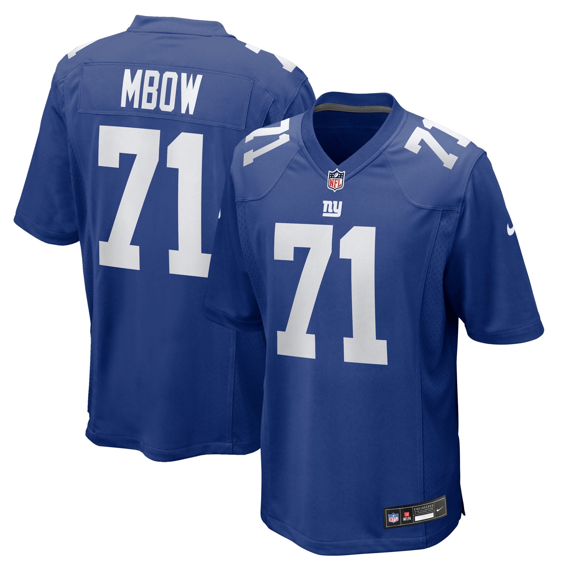 Marcus Mbow New York Giants Team Game Jersey - Royal | Stitched Football Jersey TJS0755