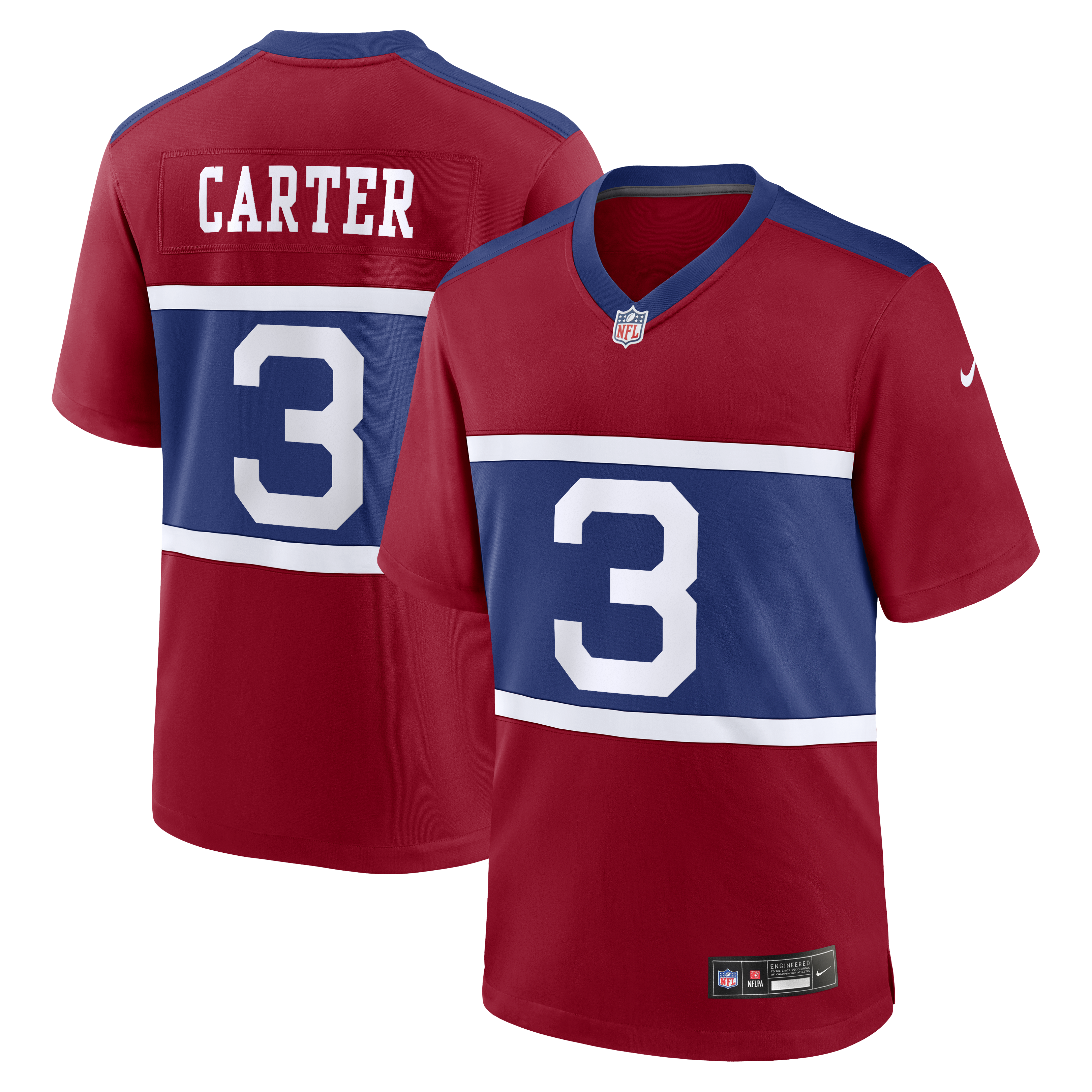 New York Giants Alternate Game Jersey - Red | Stitched Football Jersey TJS0636