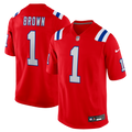 A.J. Brown New England Patriots Game Jersey - Red | Stitched Football Jersey TJS0664