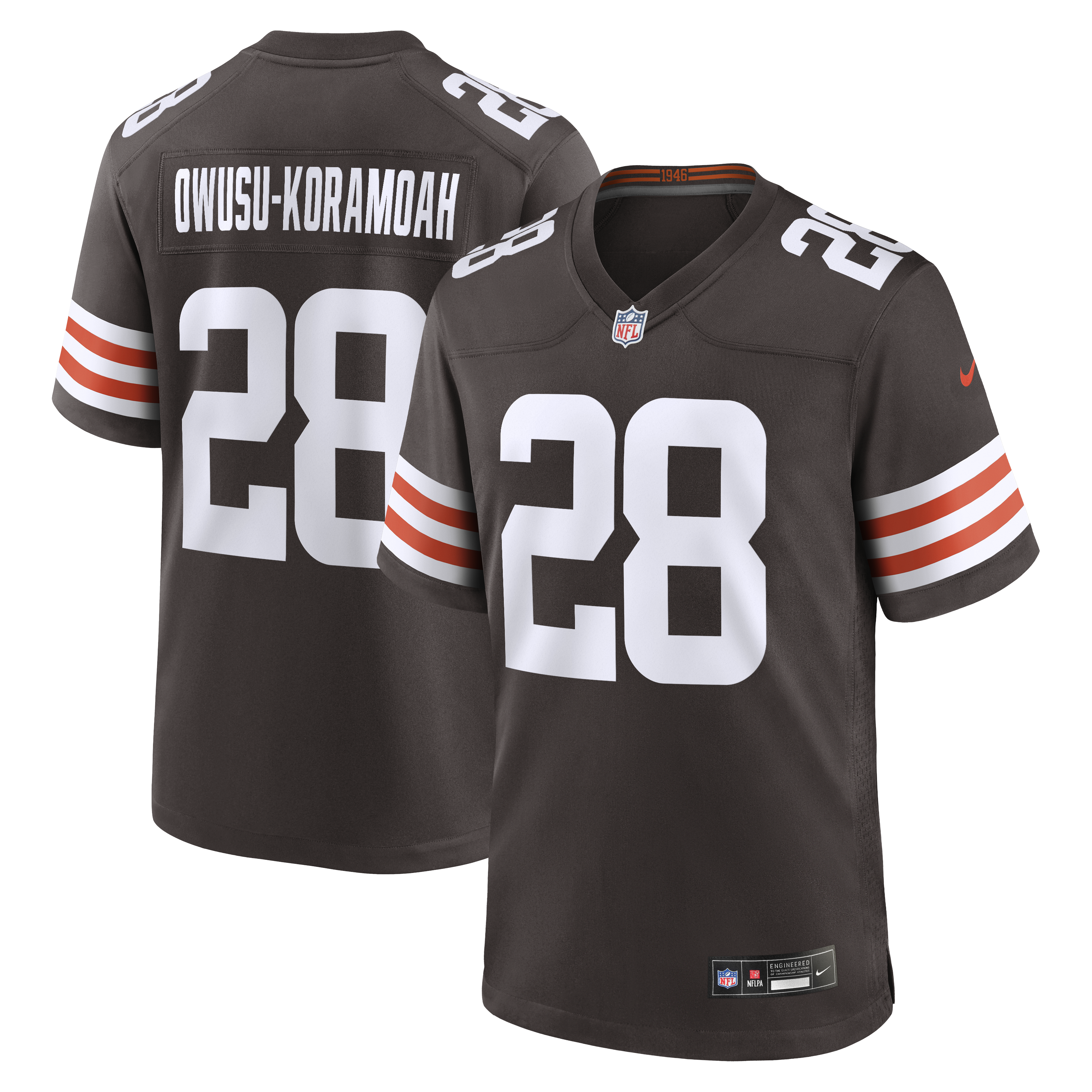 Jeremiah Owusu-Koramoah Cleveland Browns Game Player Jersey - Brown | Stitched Football Jersey TJS0637