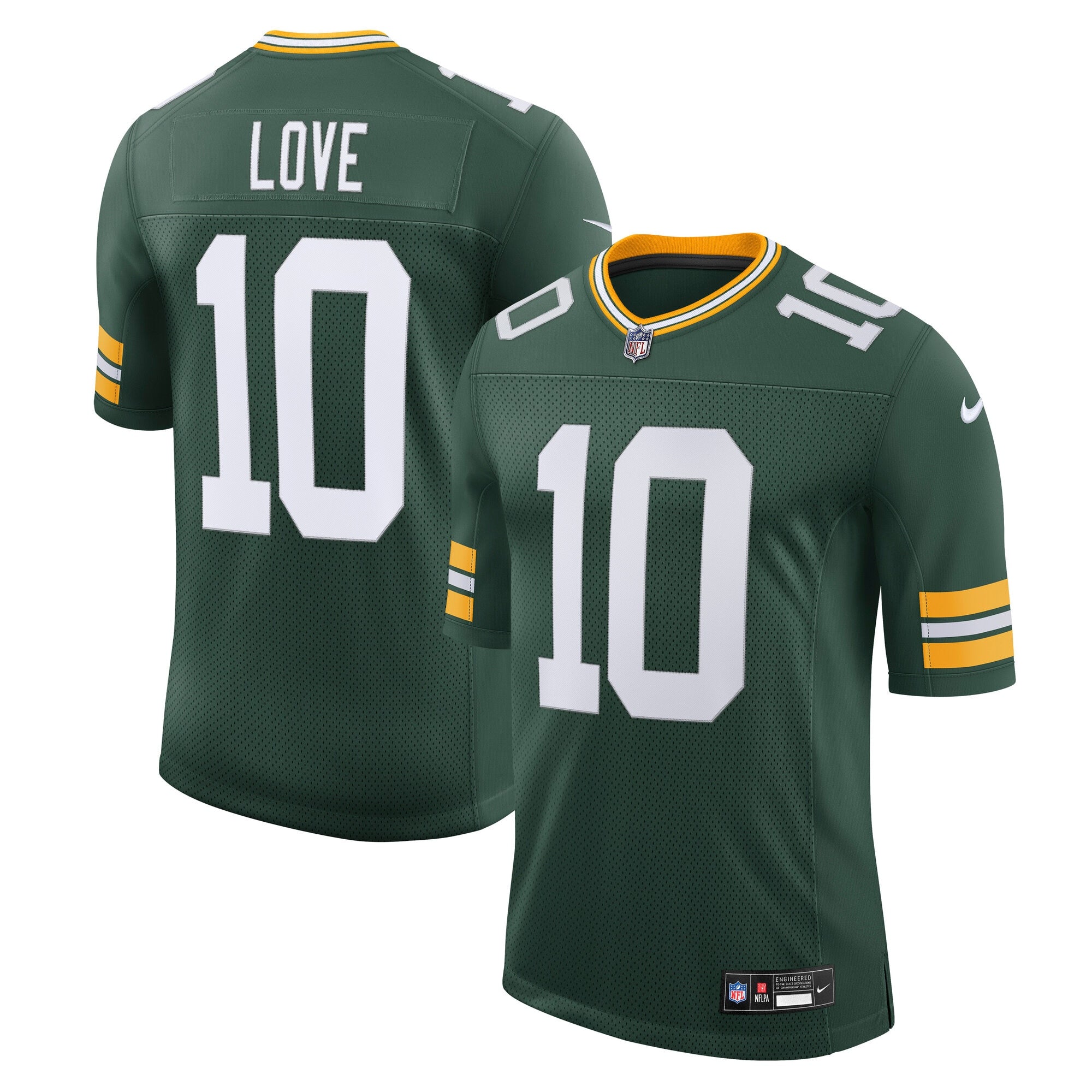 Jordan Love Green Bay Packers Team Vapor Untouchable Limited Jersey - Green | Stitched Football Jersey TJS0638