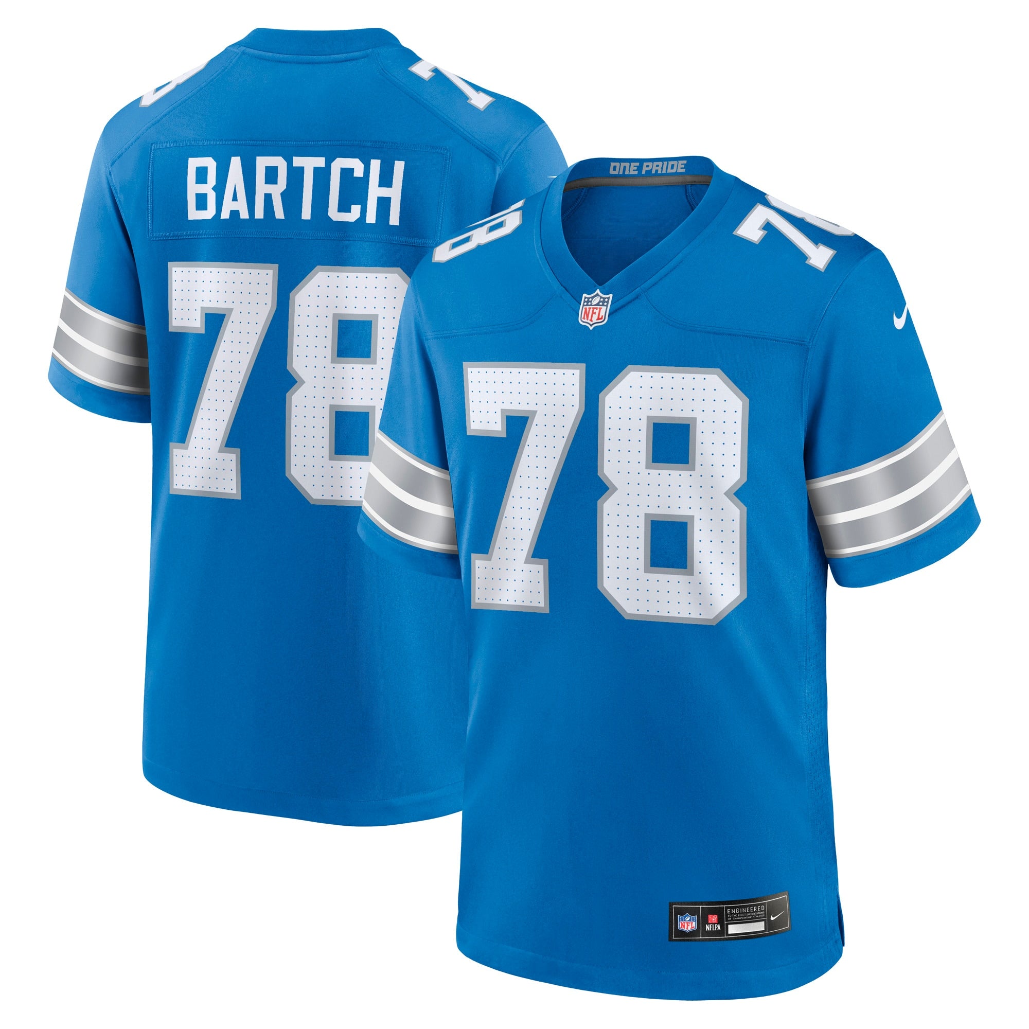 Ben Bartch Detroit Lions Team Game Jersey - Blue | Stitched Football Jersey TJS0737