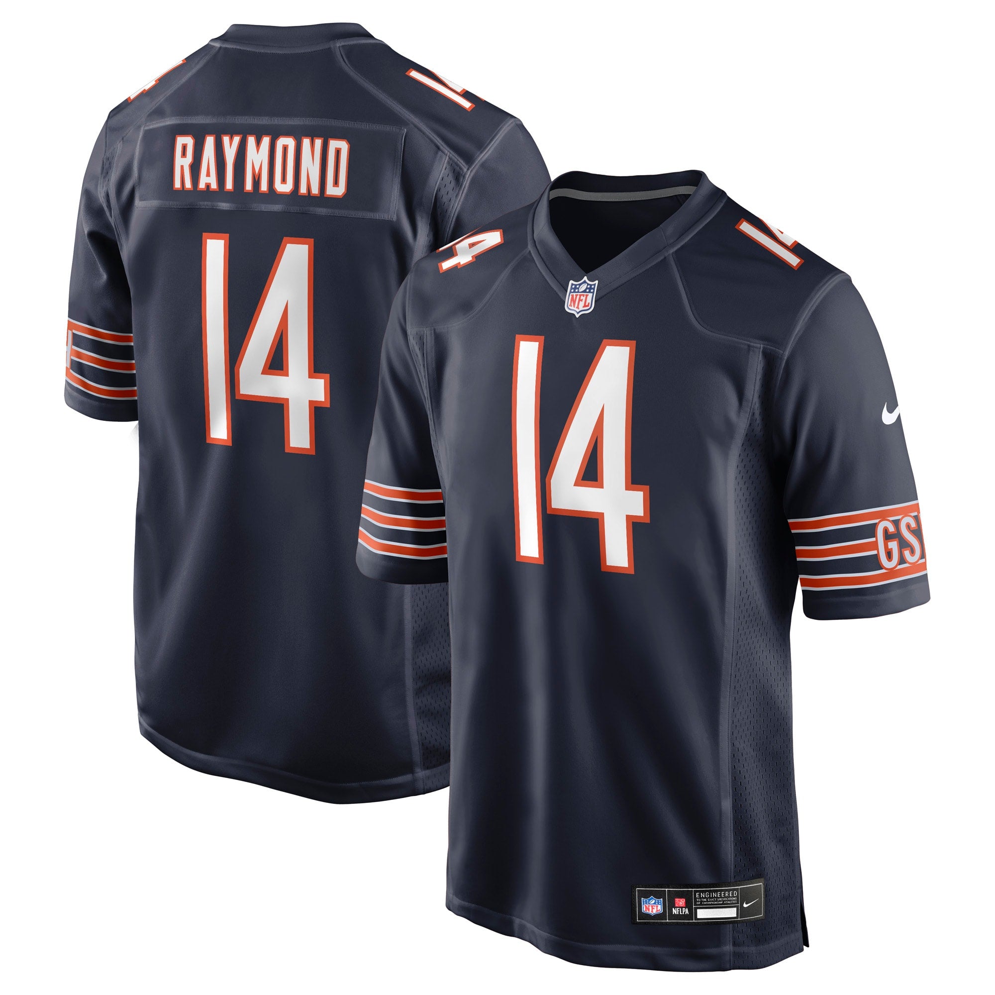 Kalif Raymond Chicago Bears Team Game Jersey - Navy | Stitched Football Jersey TJS0678