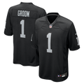 Number 1 Groom Las Vegas Raiders Game Jersey - Black | Stitched Football Jersey TJS0749