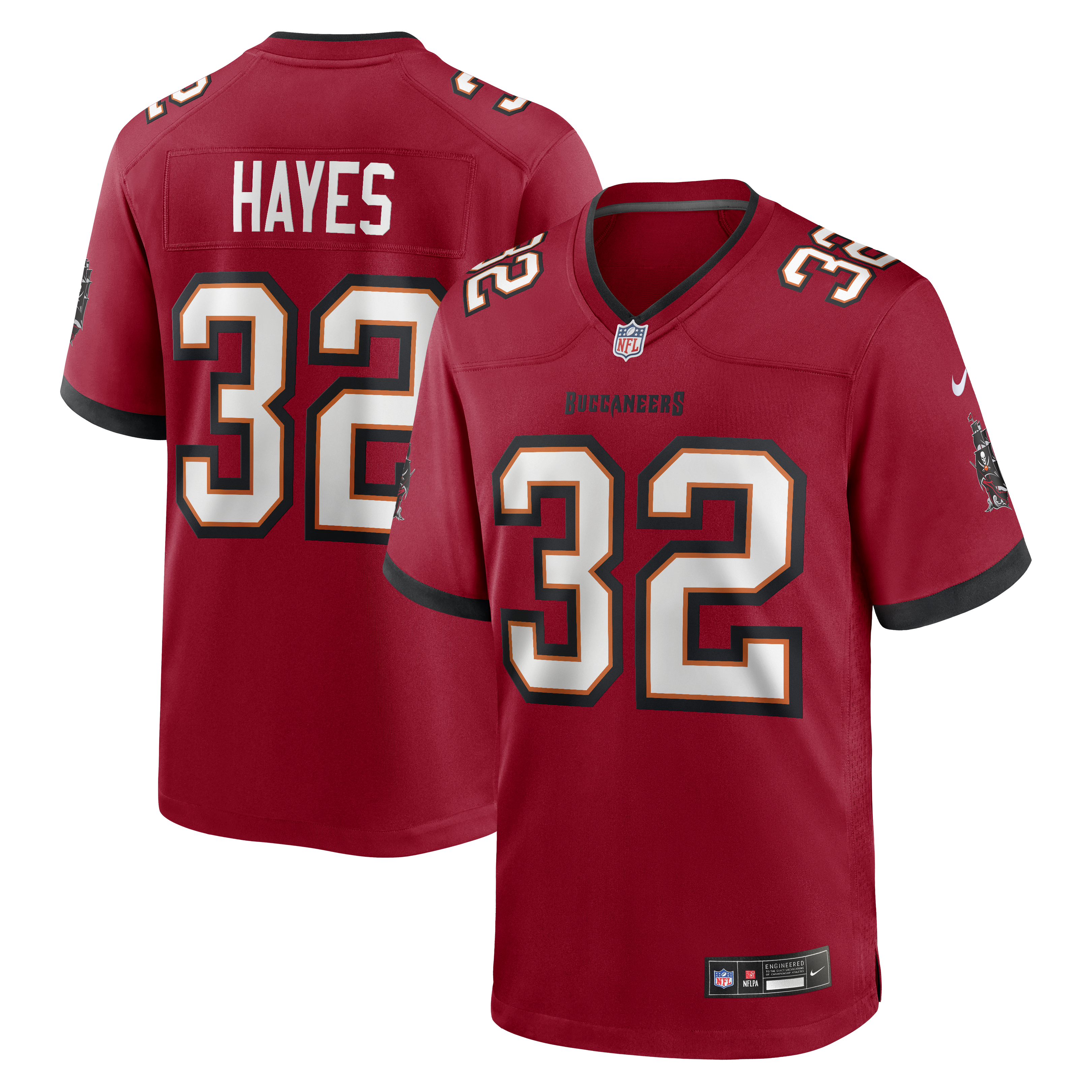 Josh Hayes Tampa Bay Buccaneers Game Jersey - Red | Stitched Football Jersey TJS0612