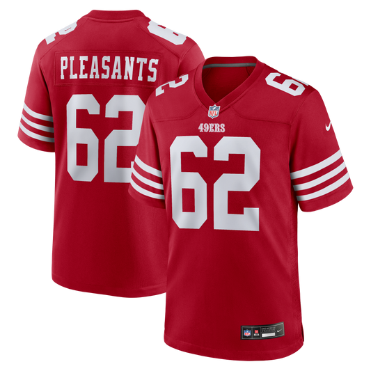 Austen Pleasants San Francisco 49ers Team Game Jersey - Scarlet | Stitched Football Jersey TJS0632