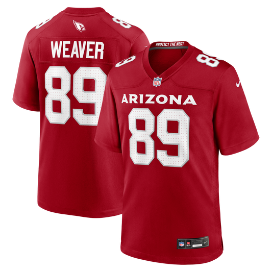 Xavier Weaver Arizona Cardinals Team Game Jersey - Cardinal | Stitched Football Jersey TJS0744