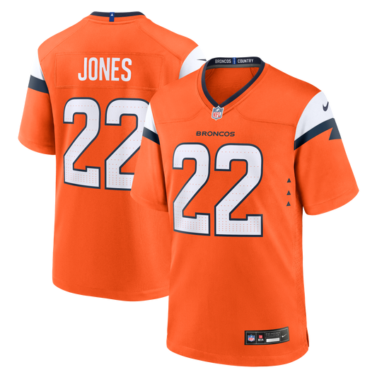 Brandon Jones Denver Broncos Team Game Jersey - Orange | Stitched Football Jersey TJS0613