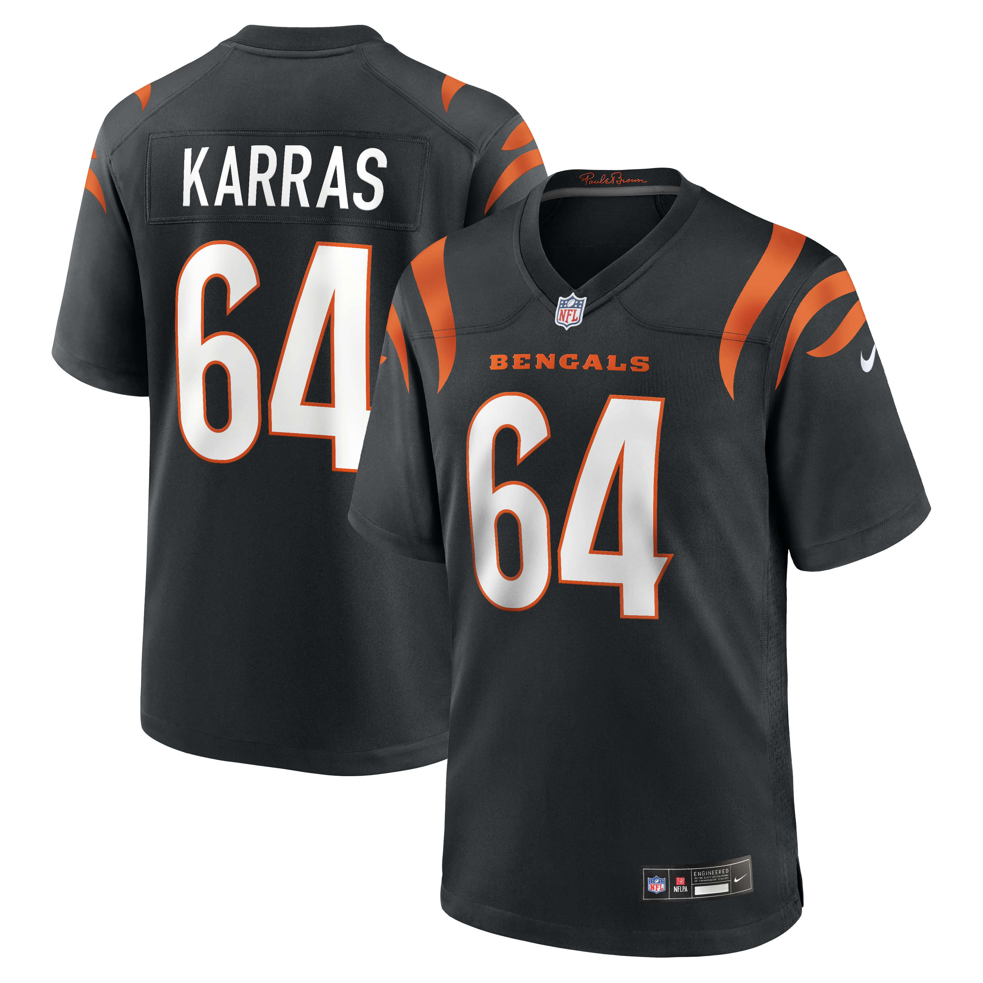 Ted Karras Cincinnati Bengals Game Player Jersey - Black | Stitched Football Jersey TJS0712