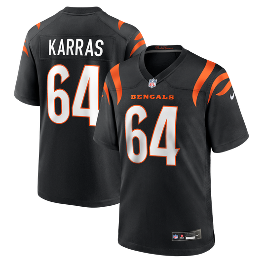 Ted Karras Cincinnati Bengals Game Player Jersey - Black | Stitched Football Jersey TJS0712