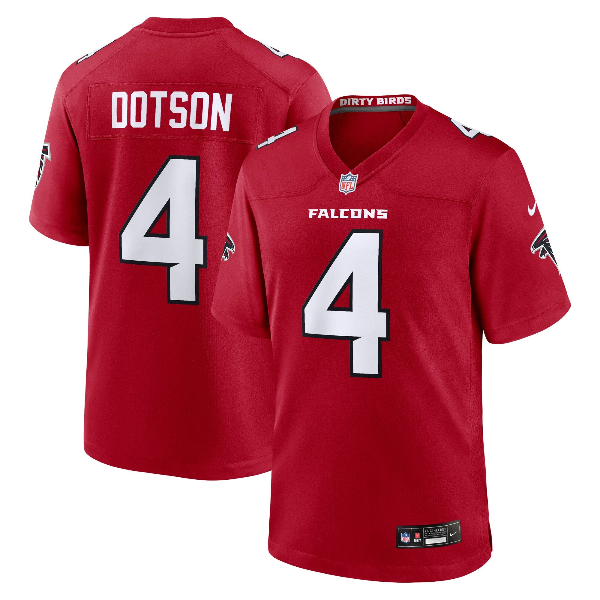 Jahan Dotson Atlanta Falcons Team Game Jersey - Red | Stitched Football Jersey TJS0605