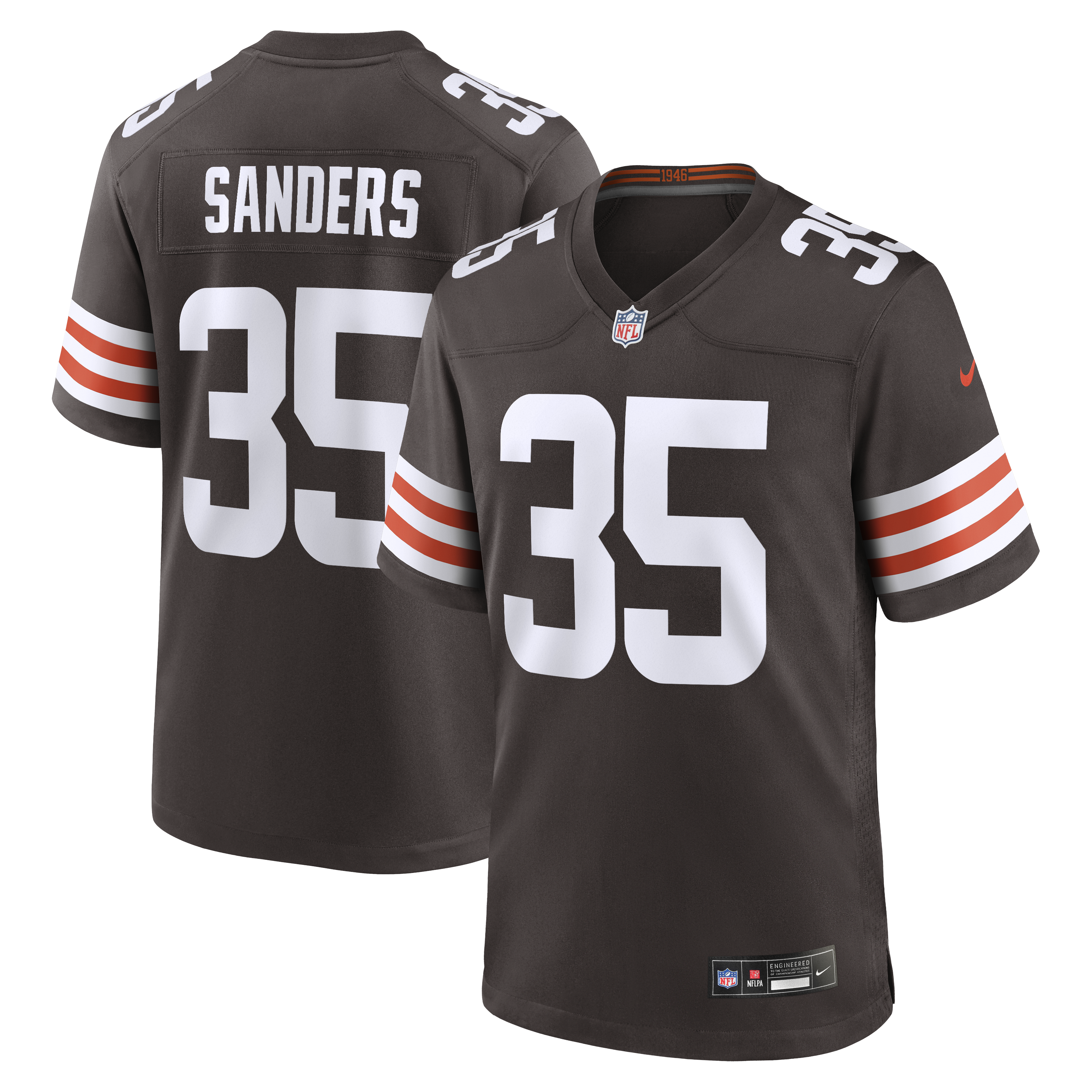 Raheim Sanders Cleveland Browns Team Game Jersey - Brown | Stitched Football Jersey TJS0736