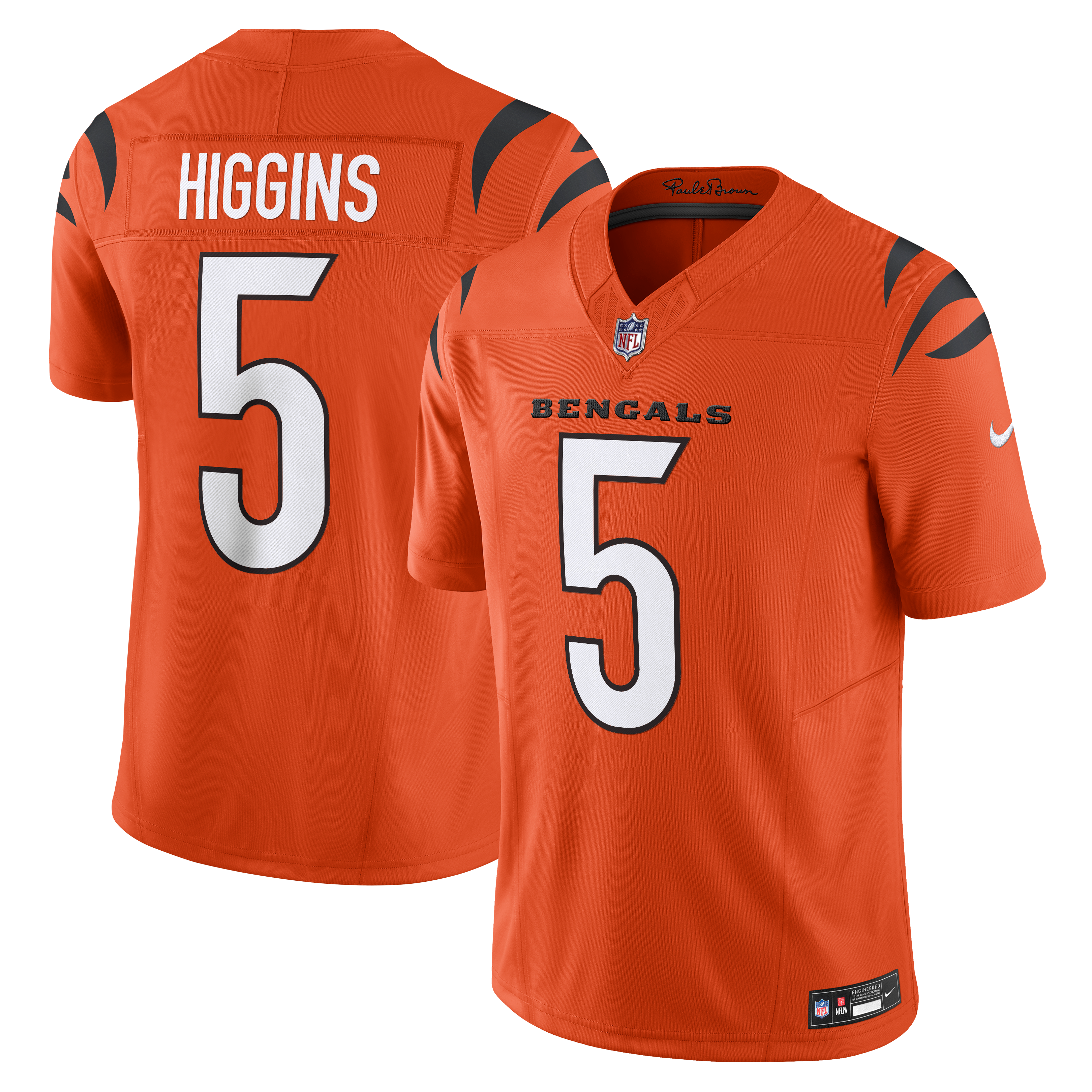 Tee Higgins Cincinnati Bengals Vapor F.U.S.E. Limited Jersey - Orange | Stitched Football Jersey TJS0753
