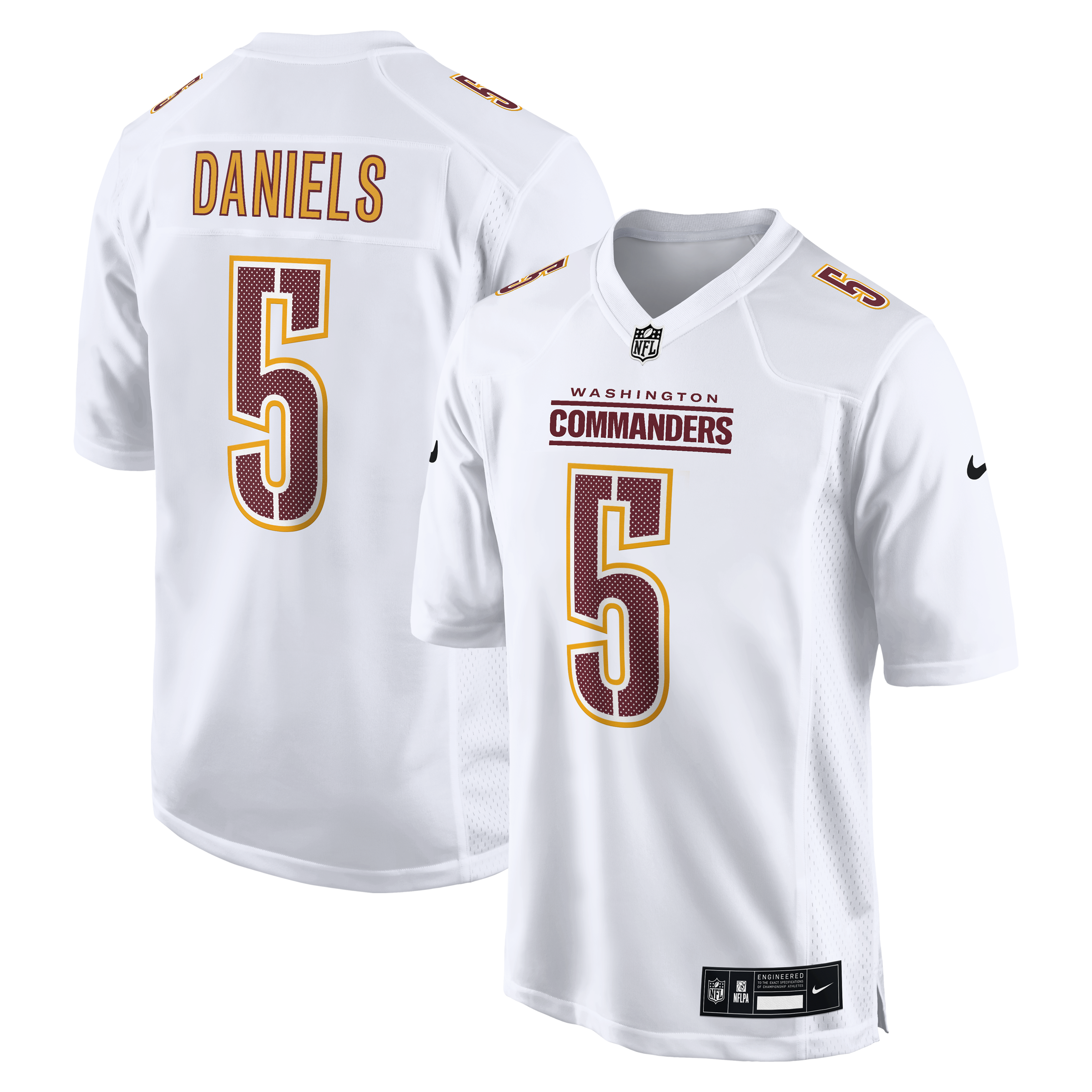 Jayden Daniels Washington Commanders Fashion Jersey - Tundra White | Stitched Football Jersey TJS0639