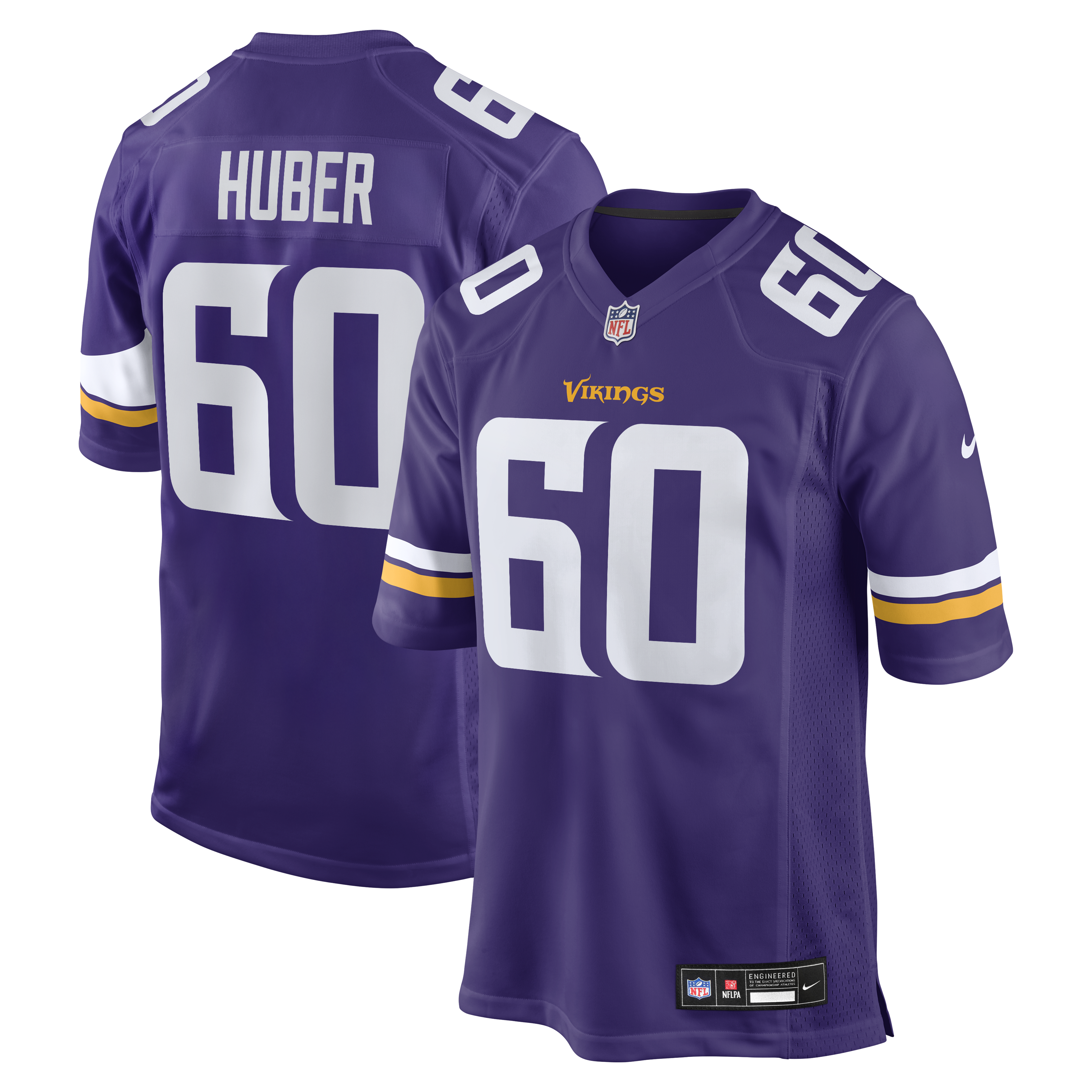 Joe Huber Minnesota Vikings Team Game Jersey - Purple | Stitched Football Jersey TJS0724
