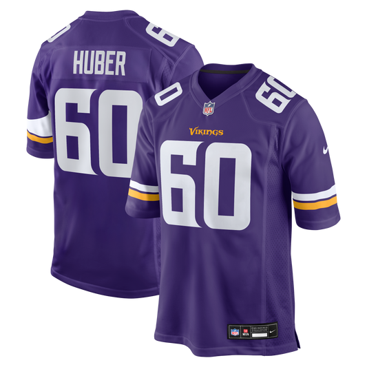 Joe Huber Minnesota Vikings Team Game Jersey - Purple | Stitched Football Jersey TJS0724