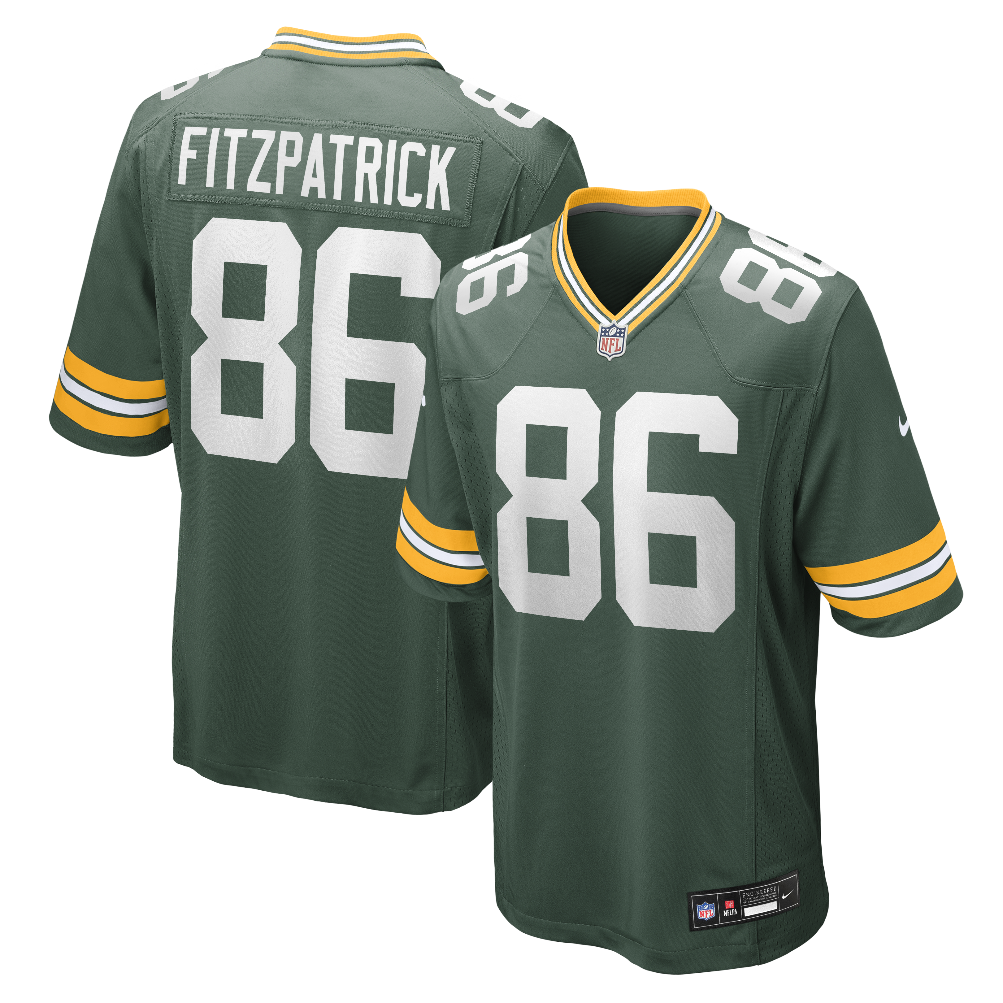 John FitzPatrick Green Bay Packers Team Game Jersey - Green | Stitched Football Jersey TJS0604
