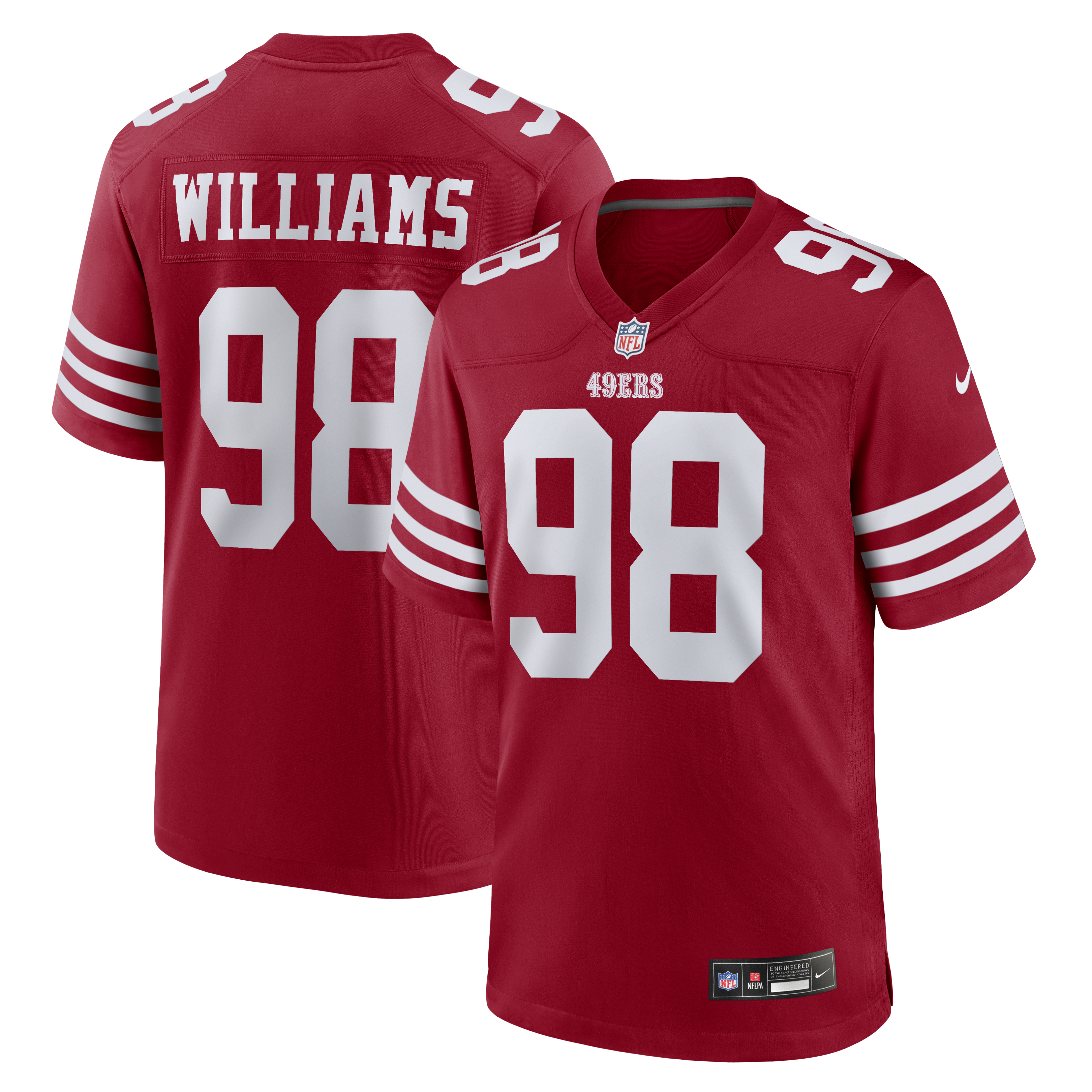 Mykel Williams San Francisco 49ers Game Player Jersey - Scarlet | Stitched Football Jersey TJS0697