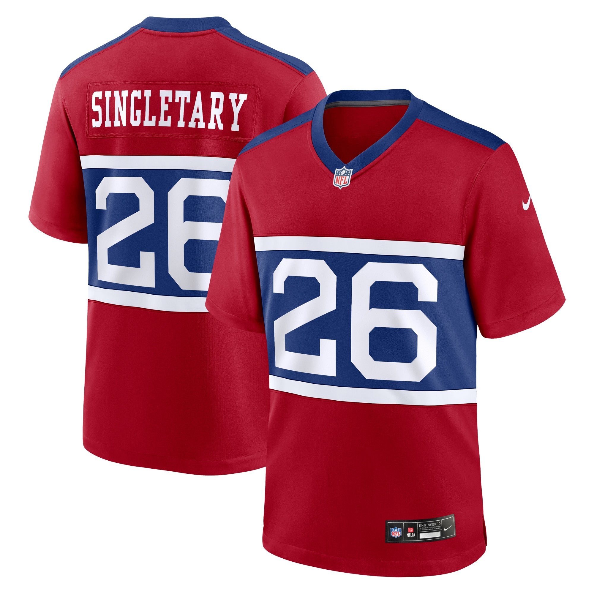 Devin Singletary New York Giants Alternate Player Game Jersey - Century Red | Stitched Football Jersey TJS0629
