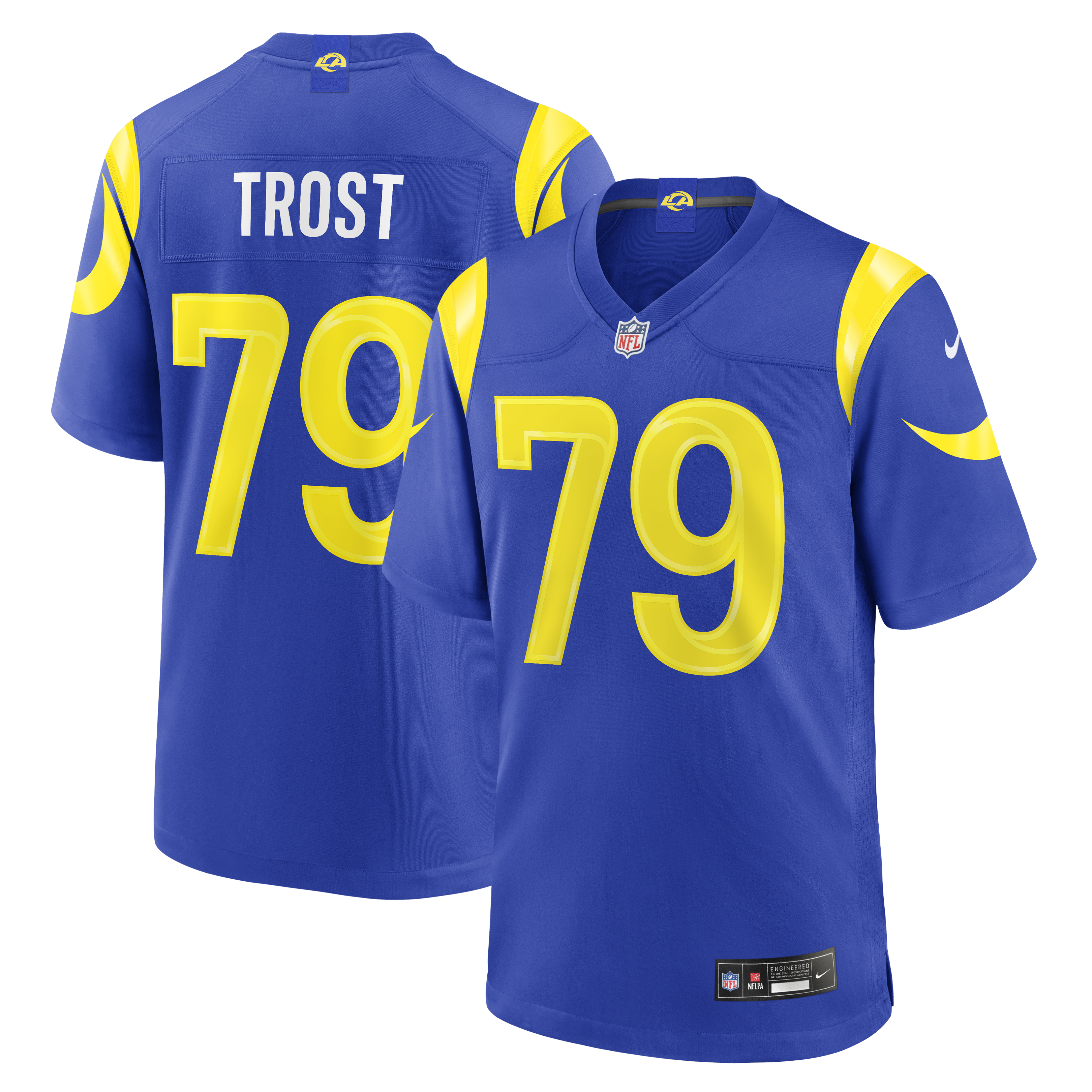 Keagen Trost Los Angeles Rams Team Game Jersey - Royal | Stitched Football Jersey TJS0743