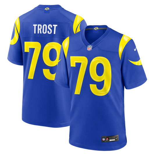 Keagen Trost Los Angeles Rams Team Game Jersey - Royal | Stitched Football Jersey TJS0743