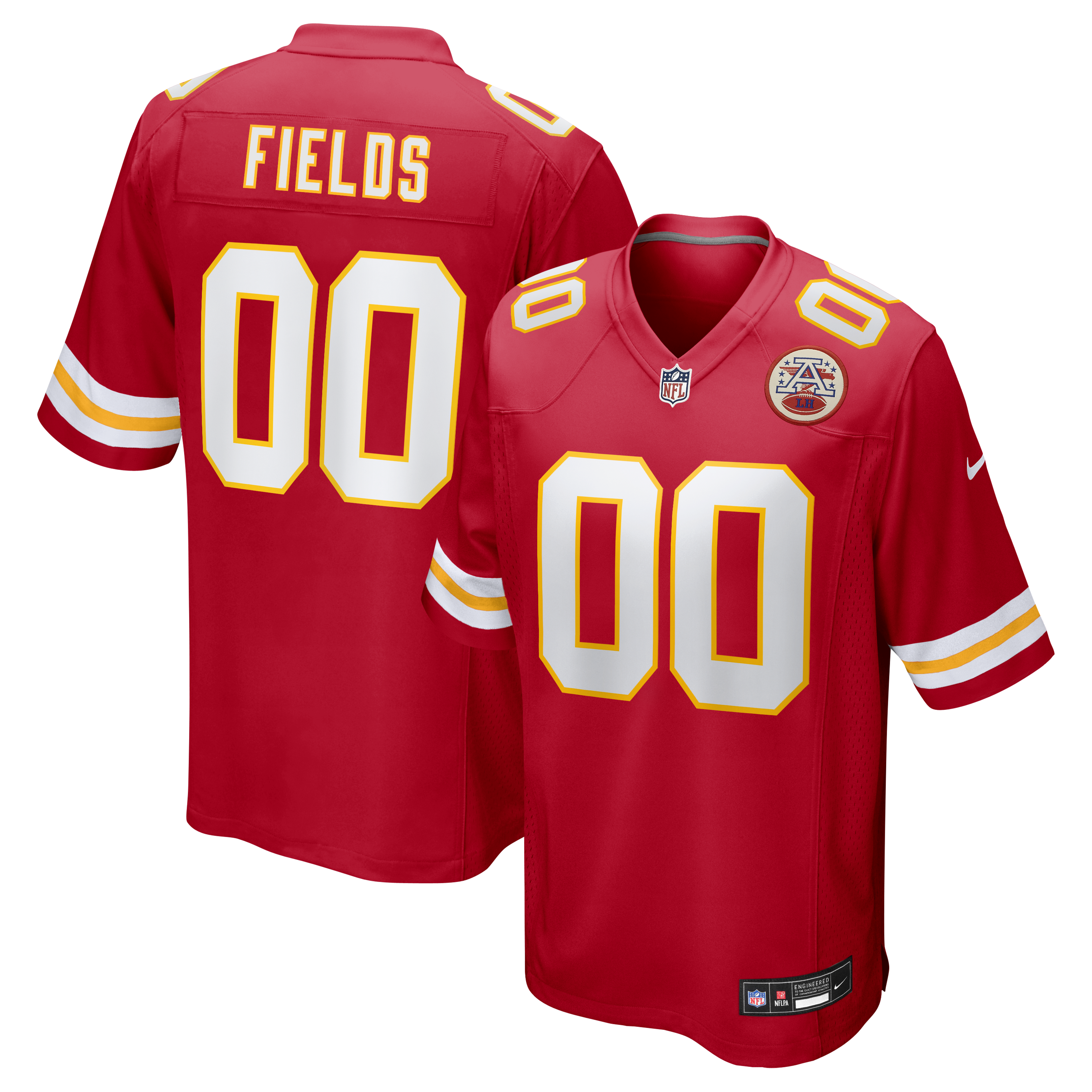Justin Fields Kansas City Chiefs Game Jersey - Red | Stitched Football Jersey TJS0756