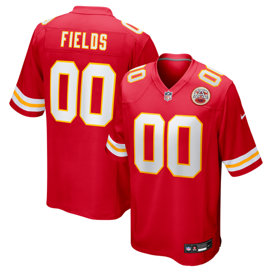 Justin Fields Kansas City Chiefs Game Jersey - Red | Stitched Football Jersey TJS0756