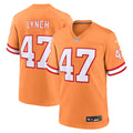 John Lynch Tampa Bay Buccaneers Throwback Game Jersey - Orange | Stitched Football Jersey TJS0624