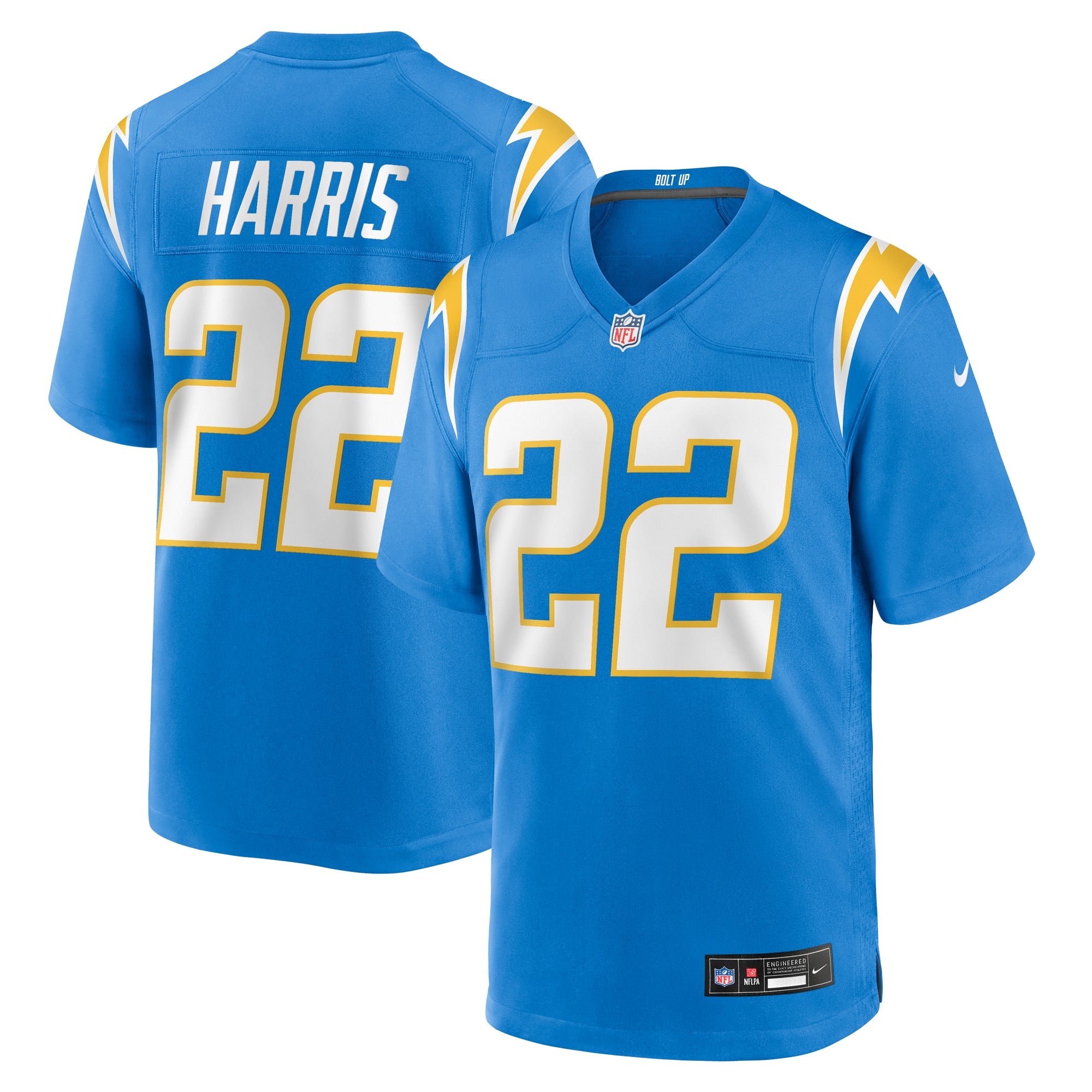 Najee Harris Los Angeles Chargers Game Player Jersey - Powder Blue | Stitched Football Jersey TJS0729