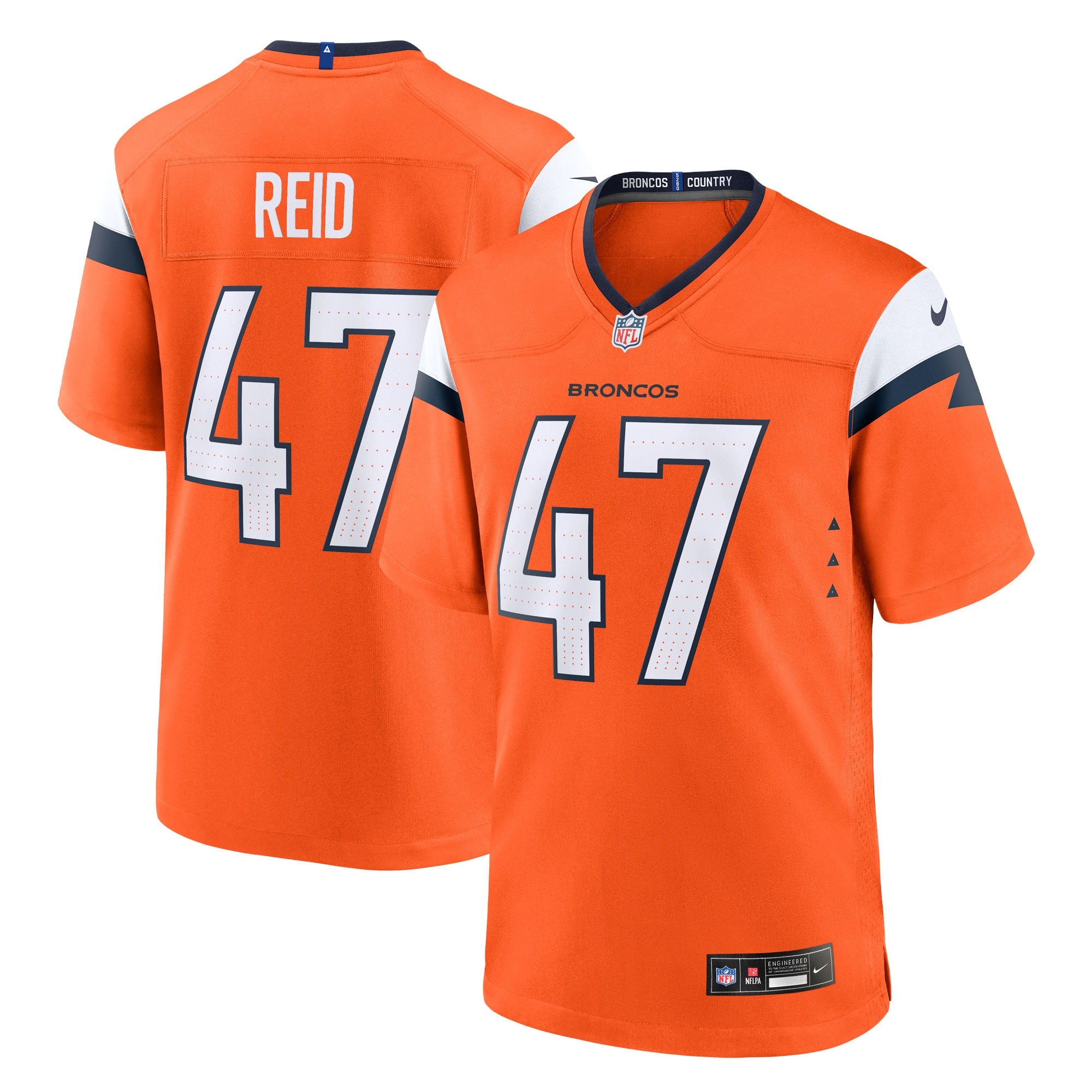 Karene Reid Denver Broncos Team Game Jersey - Orange | Stitched Football Jersey TJS0676