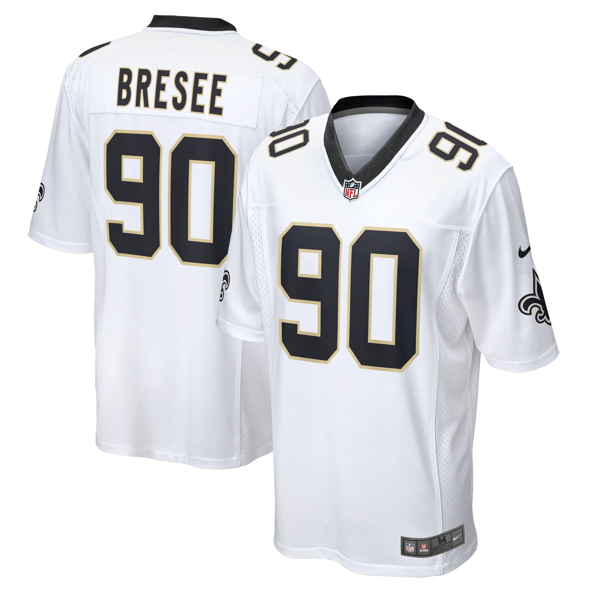 Bryan Bresee New Orleans Saints Game Jersey - White | Stitched Football Jersey TJS0671