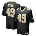 Zach Wood New Orleans Saints Game Jersey - Black | Stitched Football Jersey TJS0769