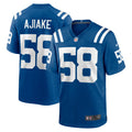 Austin Ajiake Indianapolis Colts Game Jersey - Royal | Stitched Football Jersey TJS0701
