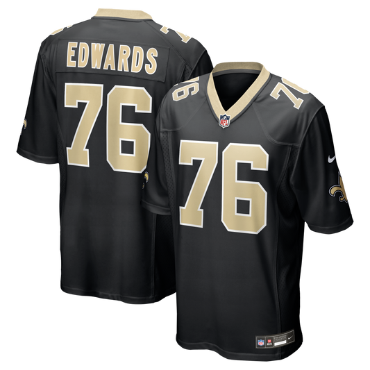 David Edwards New Orleans Saints Team Game Jersey - Black | Stitched Football Jersey TJS0790