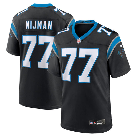 Yosh Nijman Carolina Panthers Game Jersey - Black | Stitched Football Jersey TJS0635