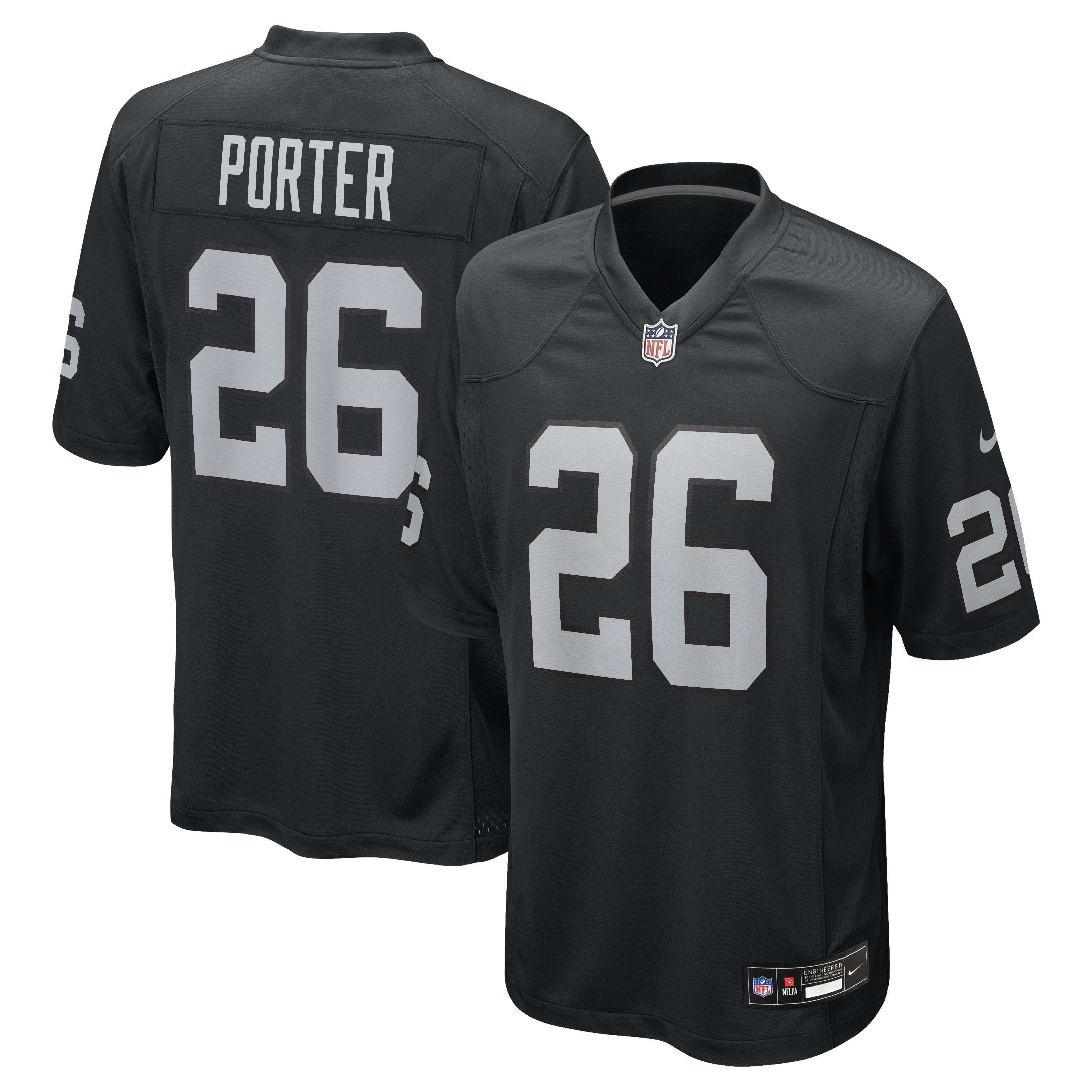 Darien Porter Las Vegas Raiders Team Game Jersey - Black | Stitched Football Jersey TJS0785
