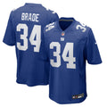 Beau Brade New York Giants Team Game Jersey - Royal | Stitched Football Jersey TJS0705