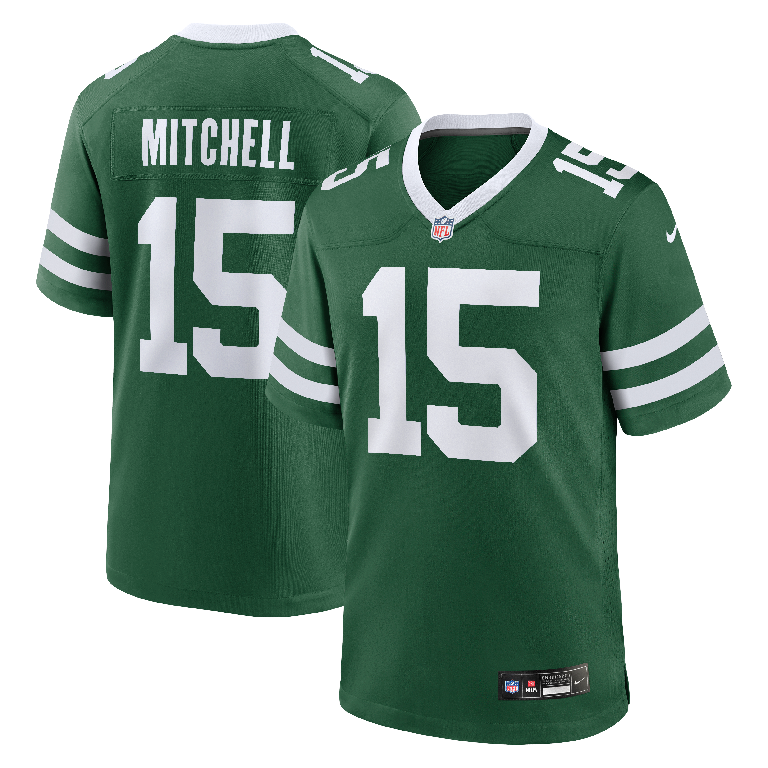 Adonai Mitchell New York Jets Team Game Jersey - Legacy Green | Stitched Football Jersey TJS0643